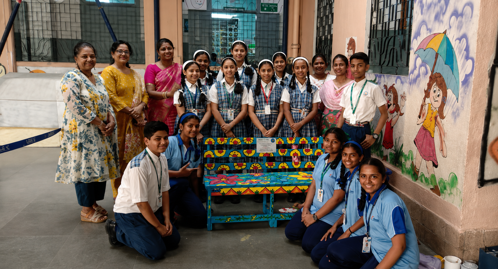 From Waste to Wonder: Recycled Plastic Bench Painting